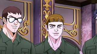 Bara dads rimmed and pounded in front of their army - Hentai