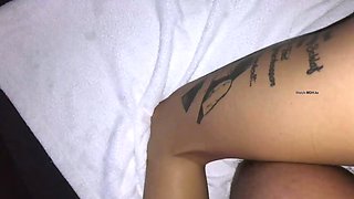 Brunette seductress working her big boobs and hot ass