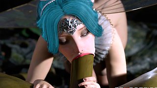 Futa Orc fucks hard Fairy in the Forest  Blowjob Anal doggy