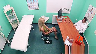 Fake Hospital Sweet Blonde Russian Eats Docs Cum
