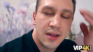 Vip4k. slutty russian bride polly yangs is having a three way right before her wedding