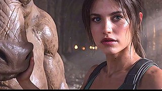 Lara Croft and the Wild Bull of the Jungle