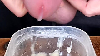 Britney Drinks Ten Loads of Spunk From a Glass