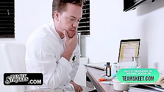 Science Guy Makes His Fit Stepsis And Stepmom The Kitchen Counter And Fuck