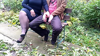 Sexy Curvy Stepmom Helped Me Cum in a Public Park