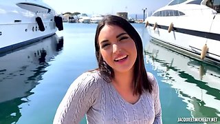 Brunette Sarah, 21, Working as a Yacht Hostess in Saint-Tropez!