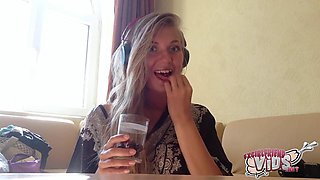 Blonde Olga Jerks Her Pussy