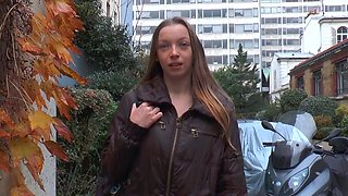 Charlotte The Cute French Teen Teasing Two Men For Exclusive