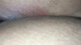 My ebony Step daughter riding my bbc moaning