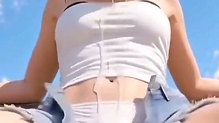 3d Anime workfreak, 5 million Views Special, blue haired Anime Girl in Parkbench gets fucked and masturbates