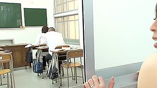 Juicy mature teacher fucked in pantyhose in the hallway