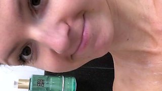 Gorgeous amateur blonde teen in POV action