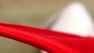 POV Striptease and Fingering Masturbation