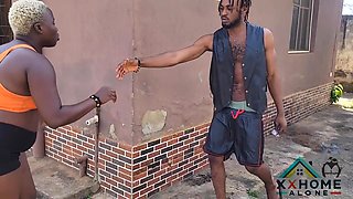 African blonde delivers outdoor big ass hardcore passion
