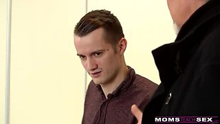 Blonde MILF Sharon White Fucks Step Son on Vacation - Big Boobs & Facial
