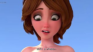 Big Hero 6 Hentai - Aunt Cass Beach Blowjob & Creampie - 3D Anime Sex with Sound