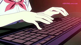 Shy girls bond over hugs as new senpai brings xxx comfort