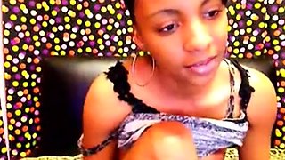 Black Girl Solo Webcam Show With Dildo