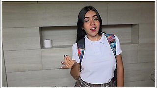 Teacher And His Student Enter The School Bathroom To Fuck