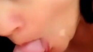 Jerking off His Older Neighbor and Swallowing Hot Cum