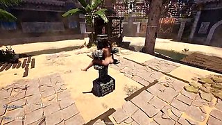 Huge Stone Penis Statue Surprises Lara Croft - 3D Hentai Blowjob & Giant Cumshot